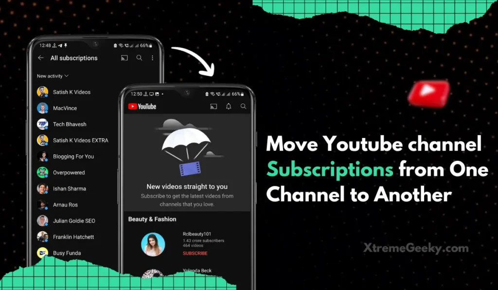 how to transfer youtube subscriptions