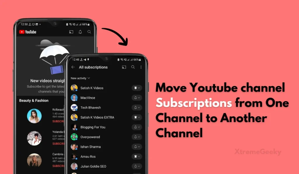 How to Move Youtube Channel Subscriptions to another account